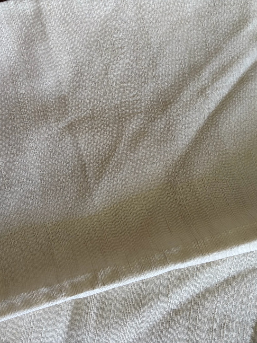 Pottery Barn 42x84” IVORY raw Silk cotton Drape single panel - Picture 8 of 8